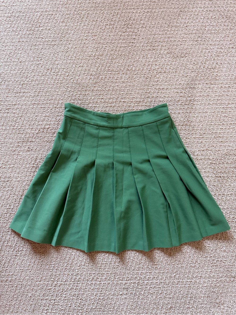 Aritzia Sunday Best - Pleated Green Mini Skirt - 0